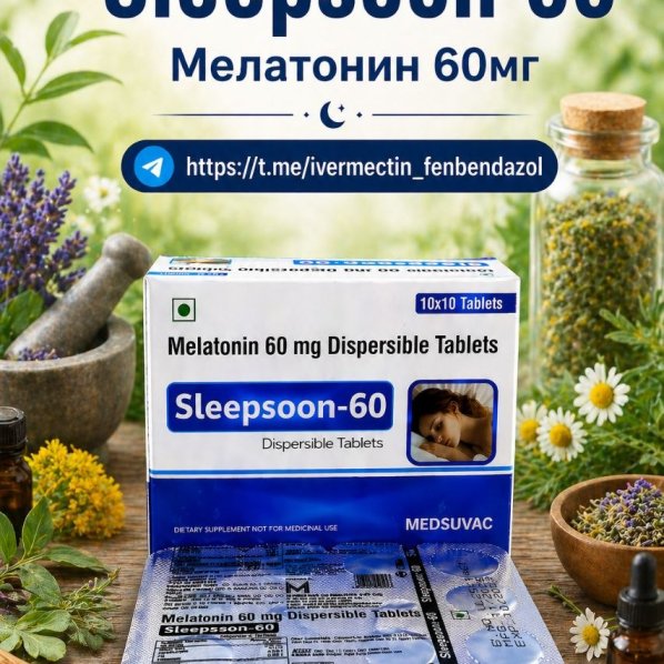Sleepsoon-60 (Мелатонин 60мг) 10 таблеток